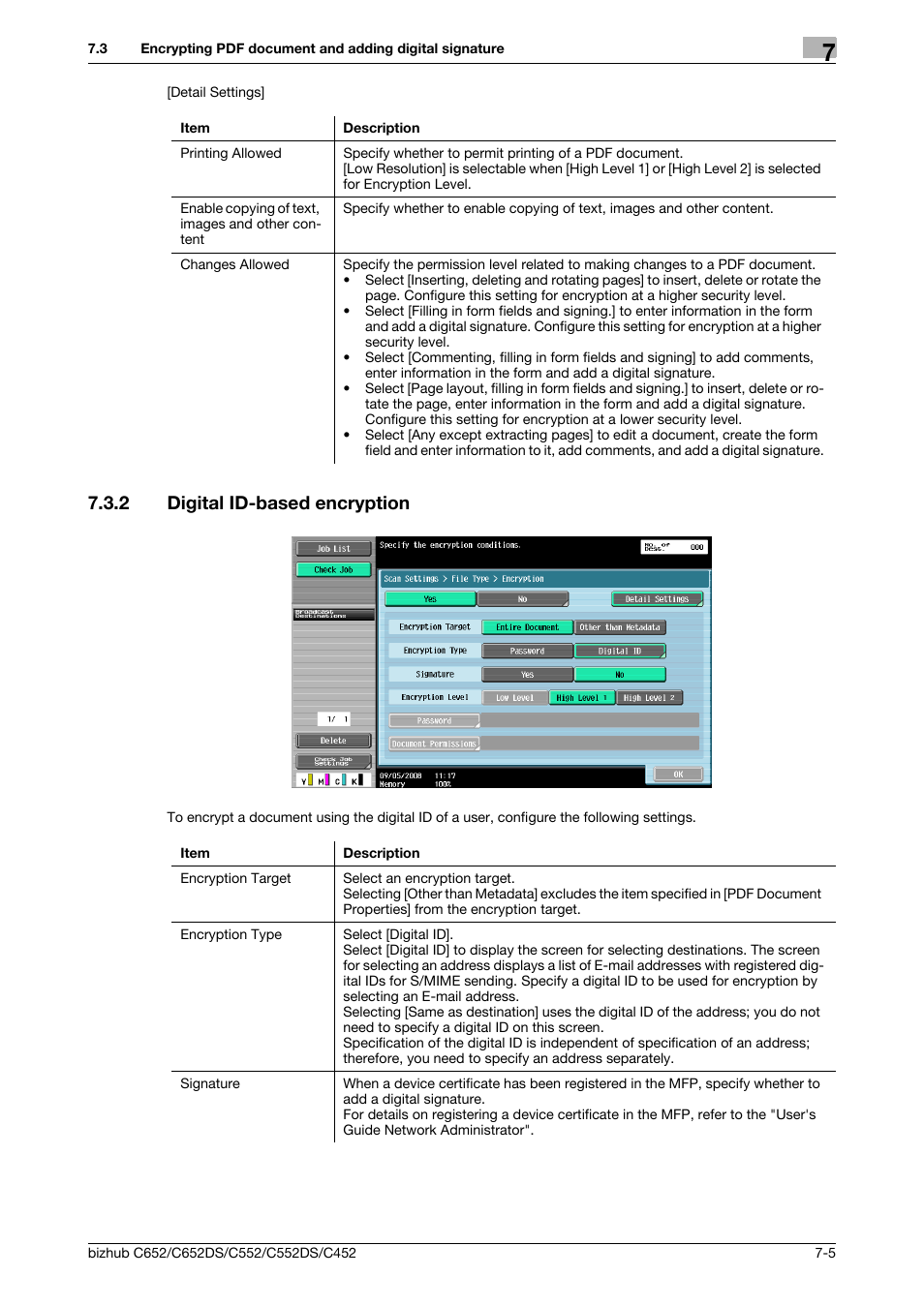 2 digital id-based encryption, Digital id-based encryption -5 | Konica Minolta BIZHUB C652DS User Manual | Page 78 / 110