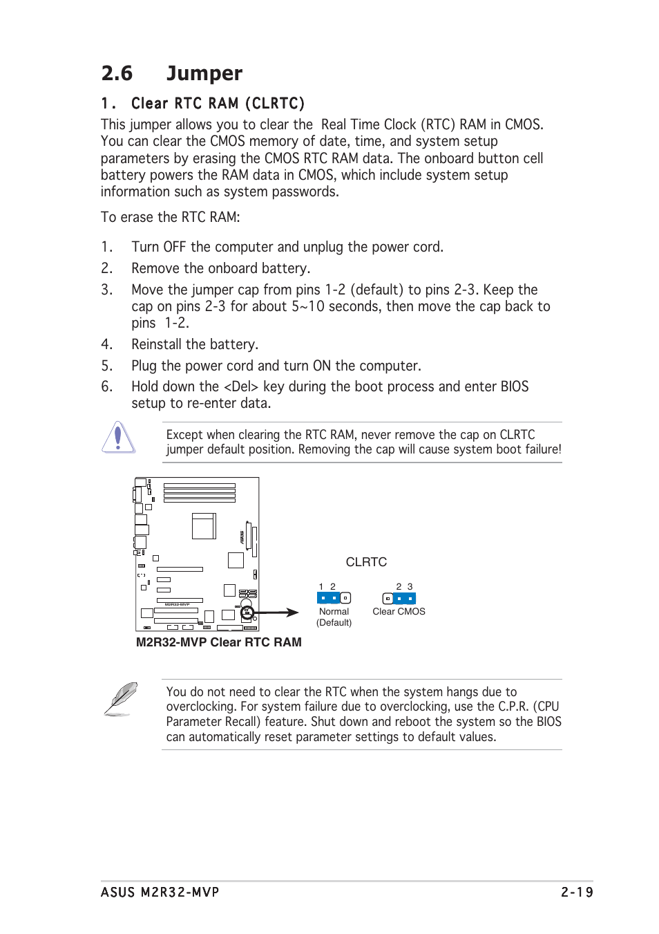 6 jumper | Asus M2R32-MVP User Manual | Page 41 / 60