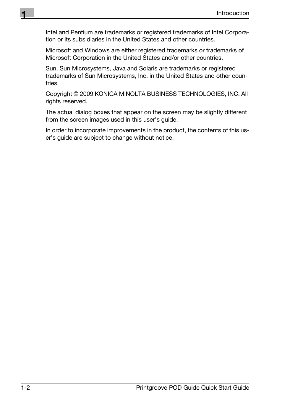 Konica Minolta Printgroove User Manual | Page 5 / 114