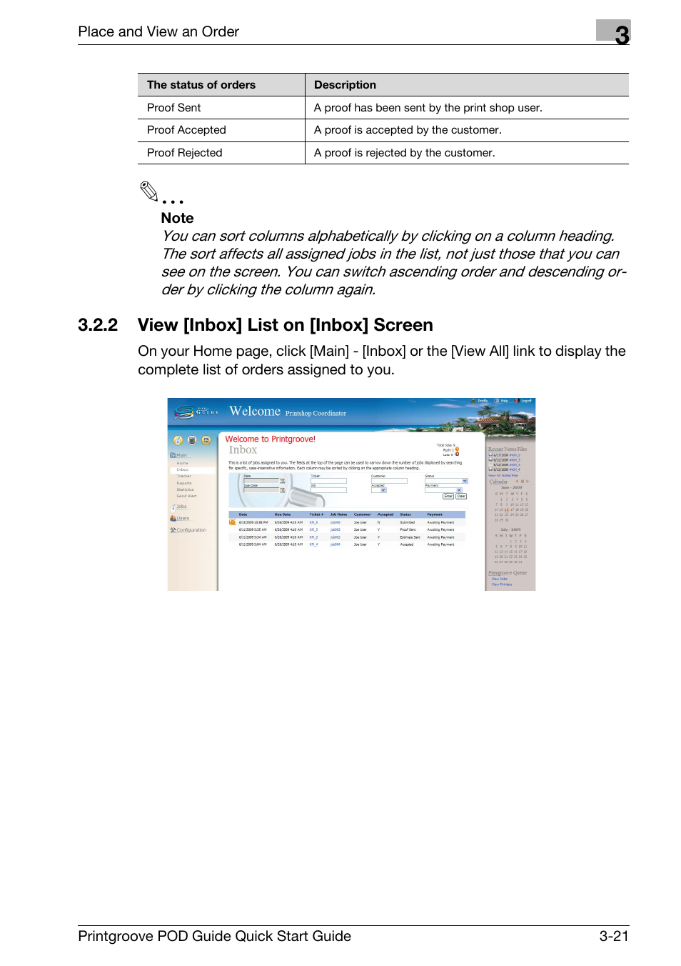 View [inbox] list on [inbox] screen -21, 2 view [inbox] list on [inbox] screen | Konica Minolta Printgroove User Manual | Page 56 / 114