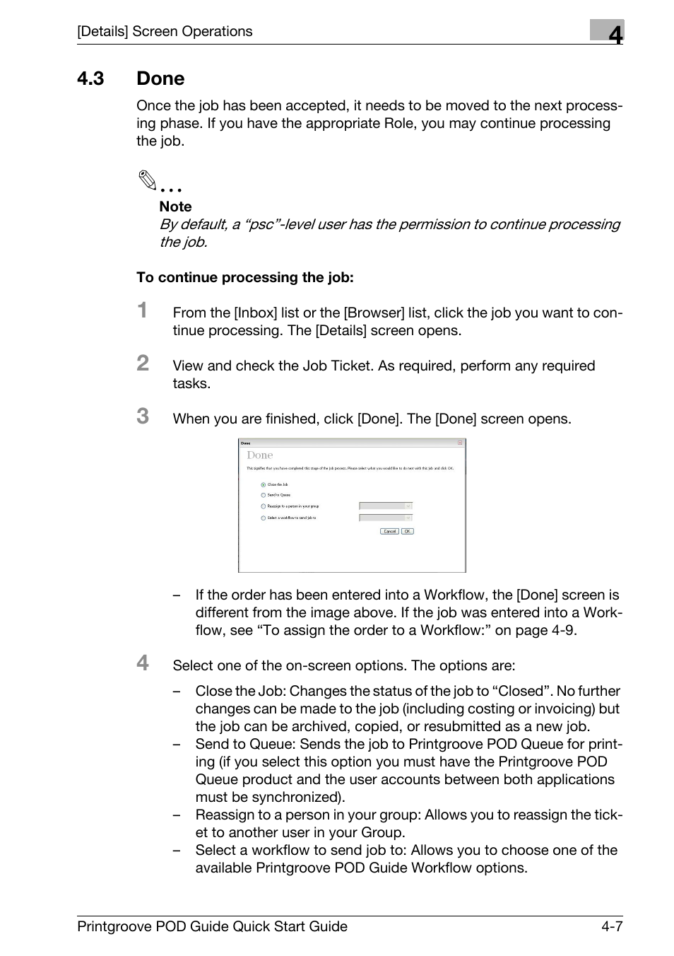 3 done, Done -7 | Konica Minolta Printgroove User Manual | Page 68 / 114