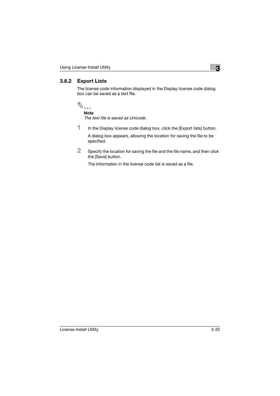 2 export lists, Export lists -32 | Konica Minolta bizhub C754 User Manual | Page 40 / 42