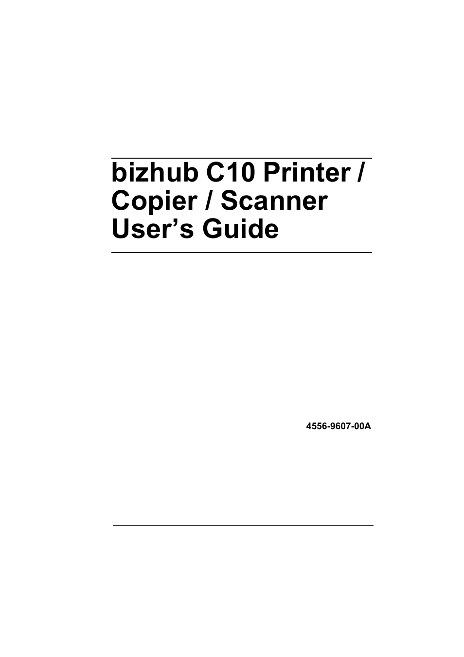 Konica Minolta bizhub C10X User Manual | 236 pages