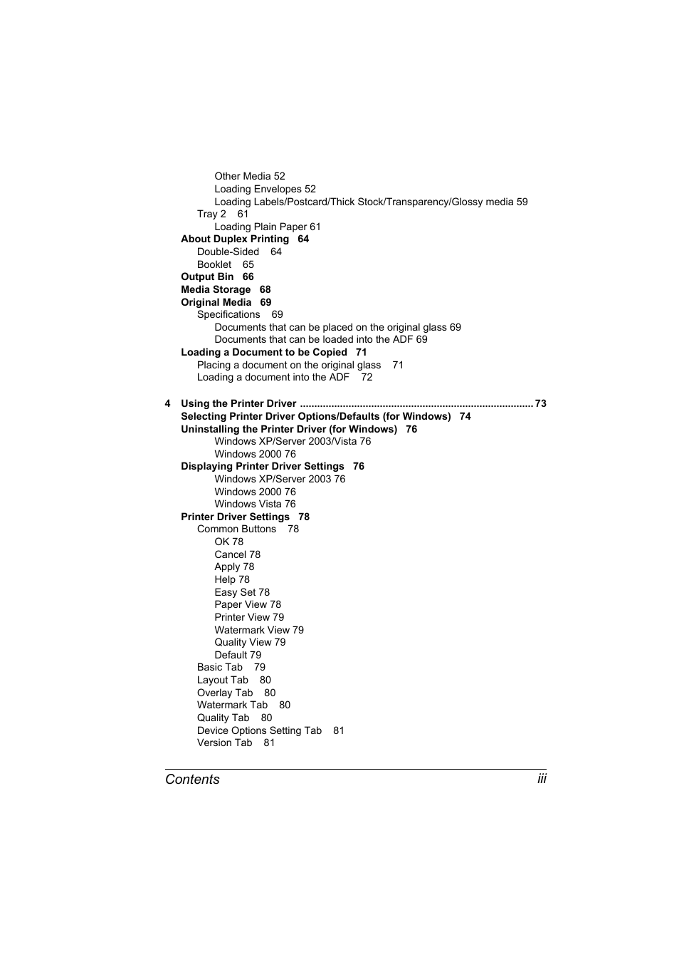 Contents iii | Konica Minolta bizhub C10X User Manual | Page 9 / 236