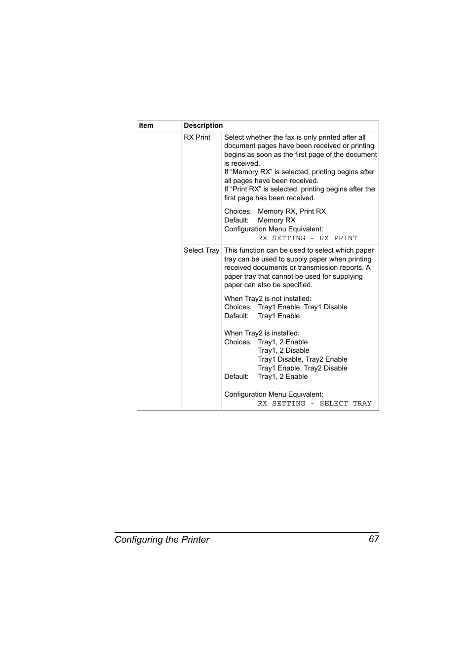 Configuring the printer 67 | Konica Minolta Magicolor 2490MF User Manual | Page 75 / 86