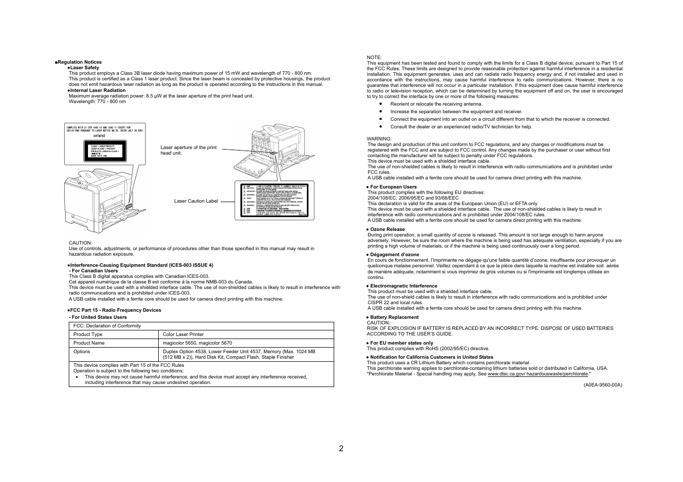 Konica Minolta magicolor 5670 User Manual | Page 3 / 48
