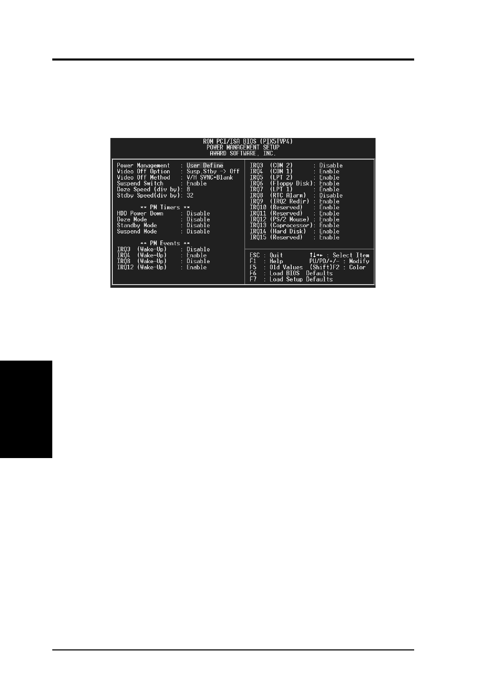 Iv. bios software, Power management setup | Asus P/I-XP55TVP4 User Manual | Page 46 / 64