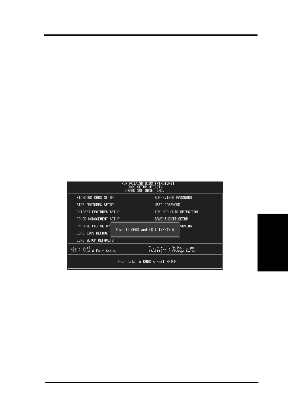 Iv. bios software, Save and exit setup, Exit without saving | Asus P/I-XP55TVP4 User Manual | Page 53 / 64