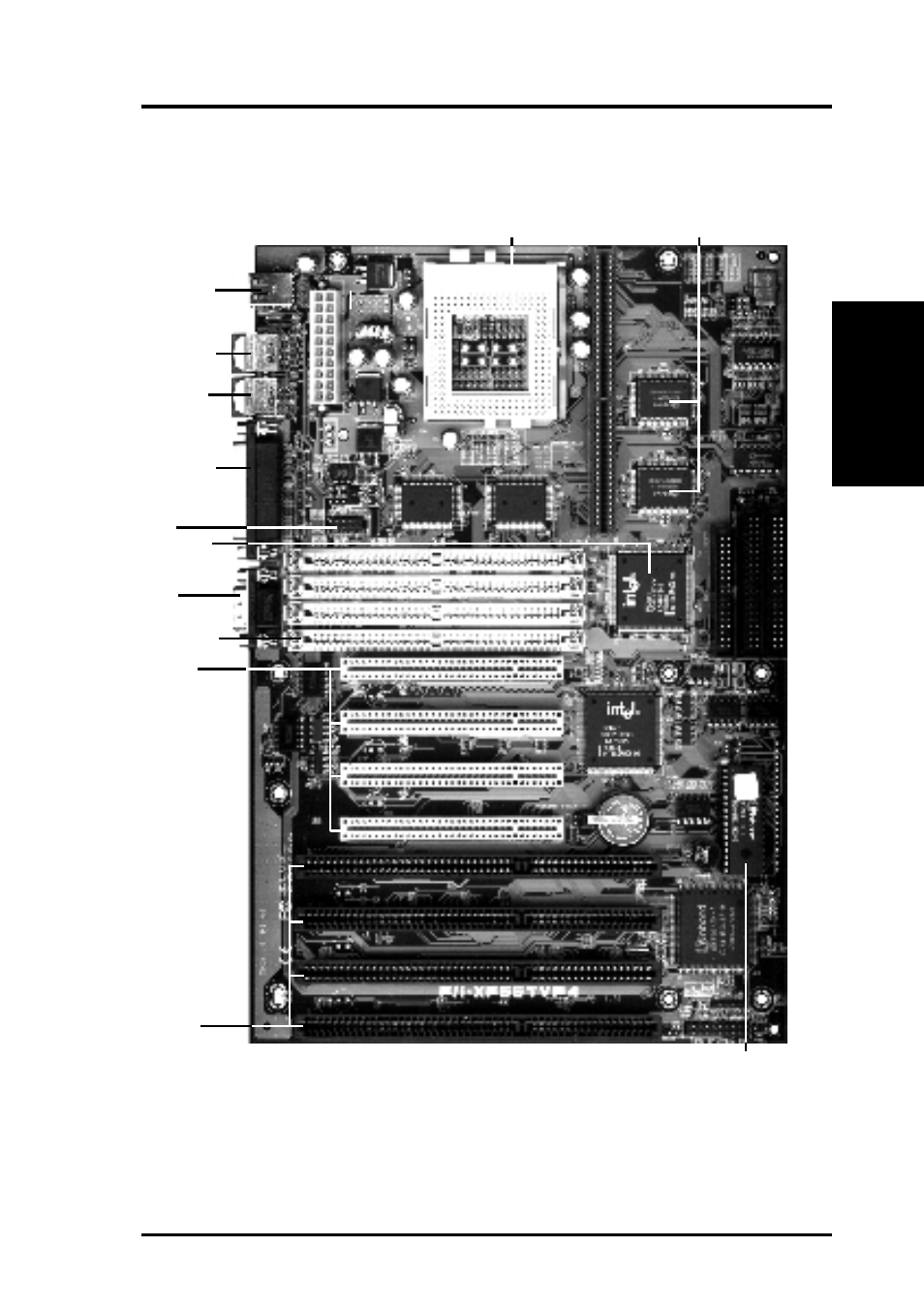 Ii. features, Parts of the asus motherboard, Asus p/i-xp55tvp4 user’s manual 3 | Ii. fea tures (parts of board) | Asus P/I-XP55TVP4 User Manual | Page 9 / 64