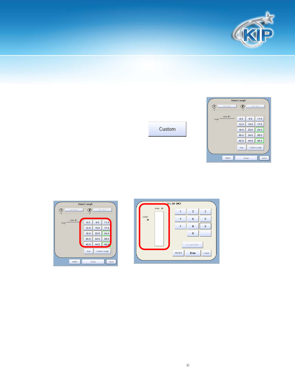 Custom, Kip touchscreen software | Konica Minolta KIP 7100 User Manual | Page 105 / 205