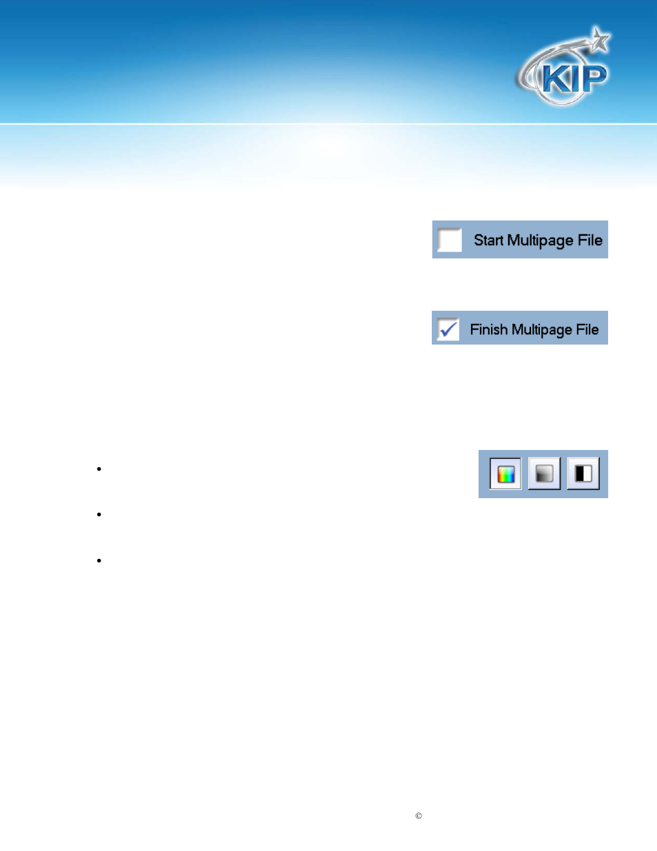 Kip touchscreen software, Multipage, Output modes | Konica Minolta KIP 7100 User Manual | Page 152 / 205