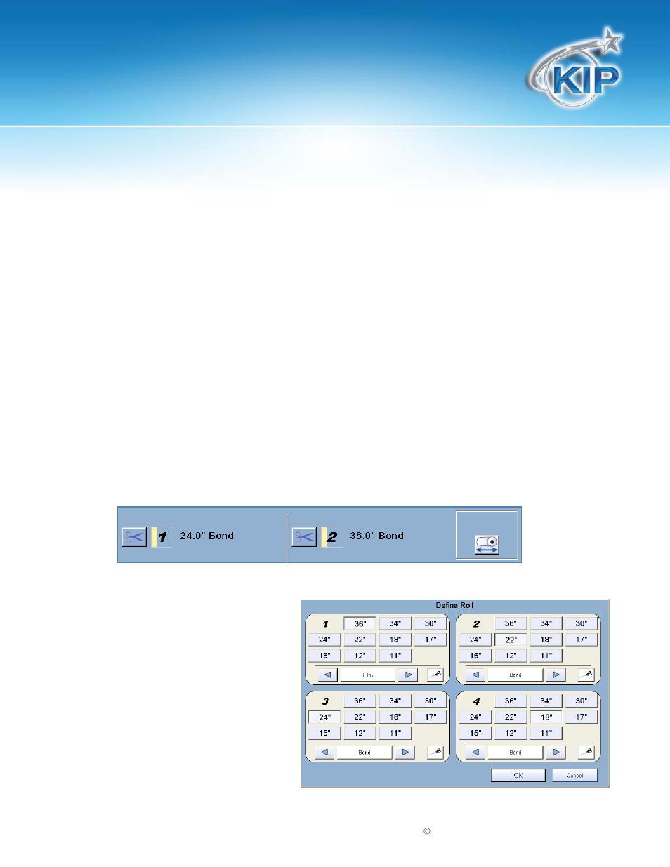 Change media information, Kip touchscreen software | Konica Minolta KIP 7100 User Manual | Page 176 / 205
