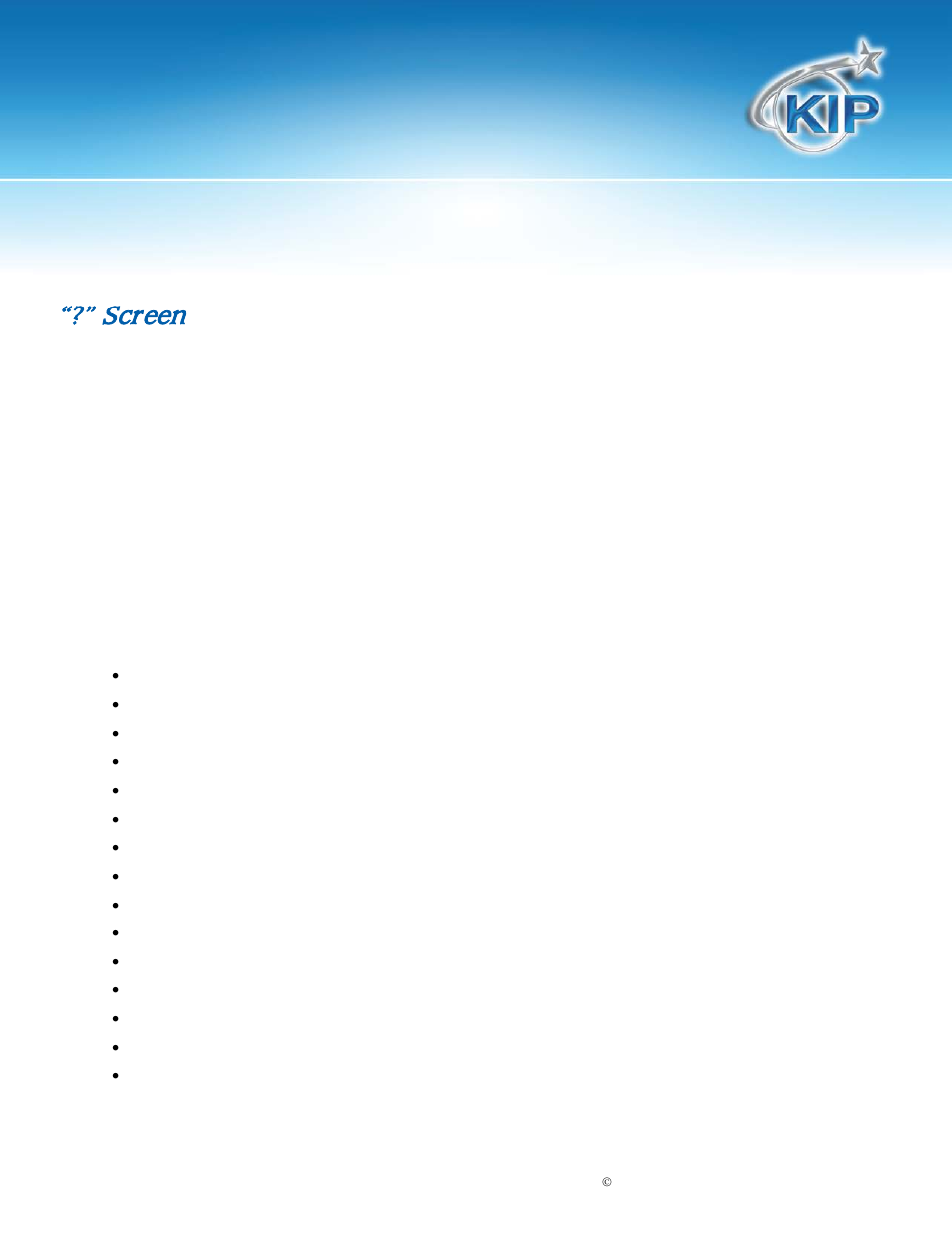 Screen, Configuration screen, Overview | Kip touchscreen software, Configuration screen overview | Konica Minolta KIP 7100 User Manual | Page 179 / 205
