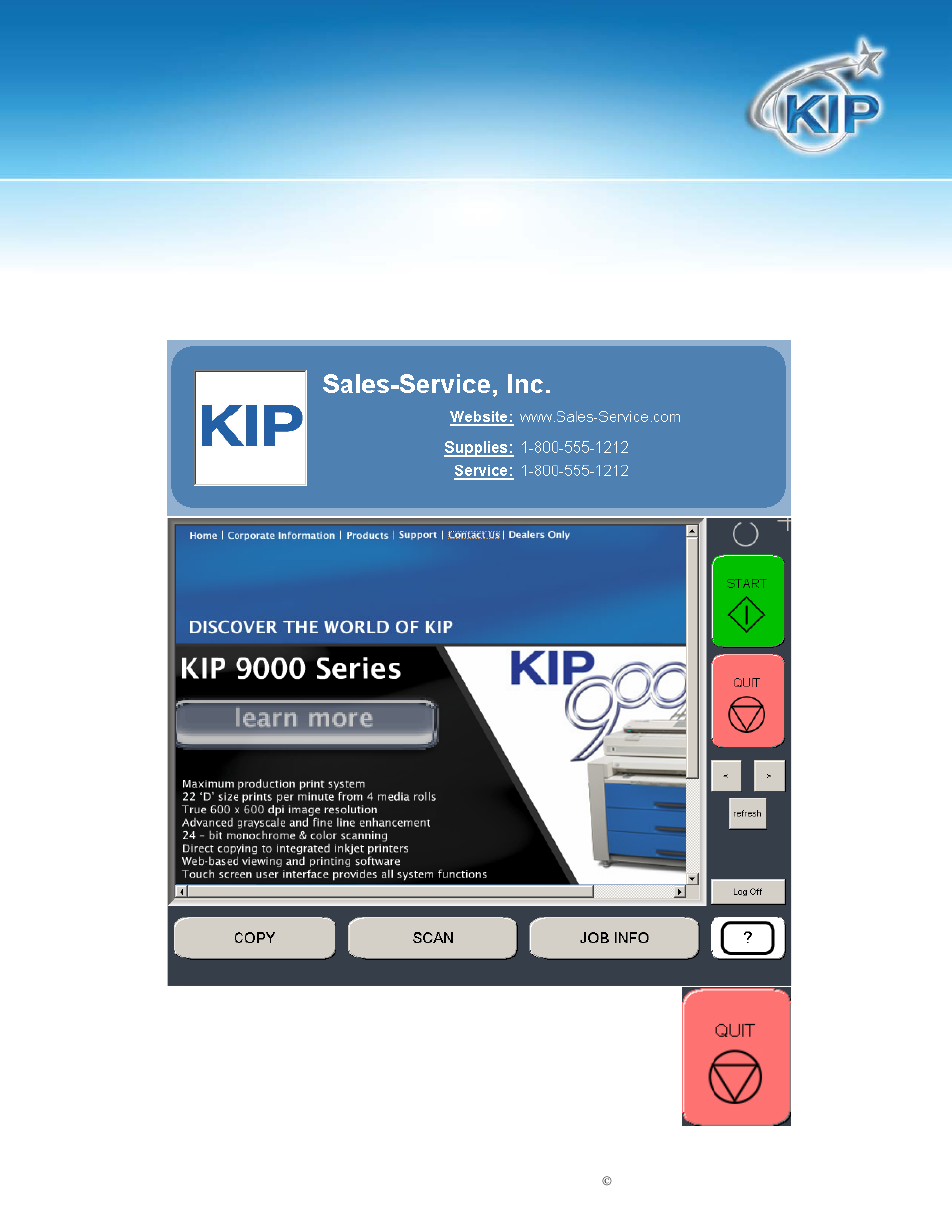 Kip touchscreen software | Konica Minolta KIP 7100 User Manual | Page 186 / 205
