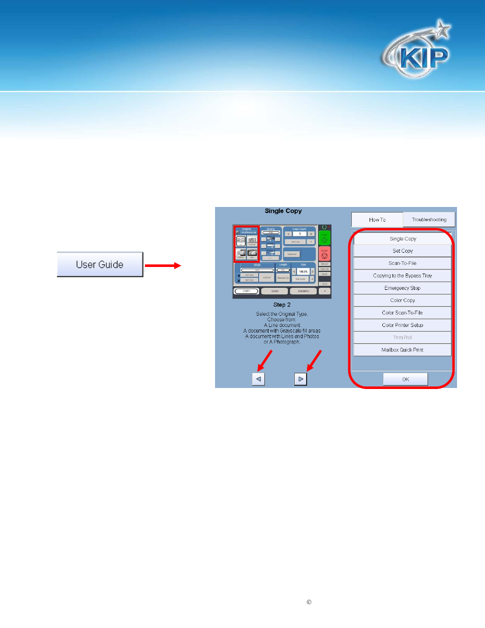 User guides, Kip touchscreen software | Konica Minolta KIP 7100 User Manual | Page 187 / 205