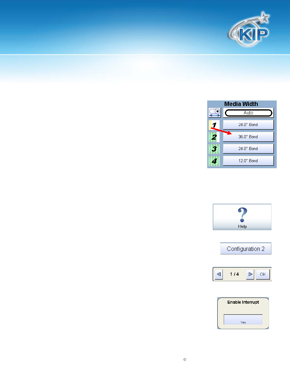 Enabling cutsheet, Kip touchscreen software, Manual roll selection | Konica Minolta KIP 7100 User Manual | Page 38 / 205