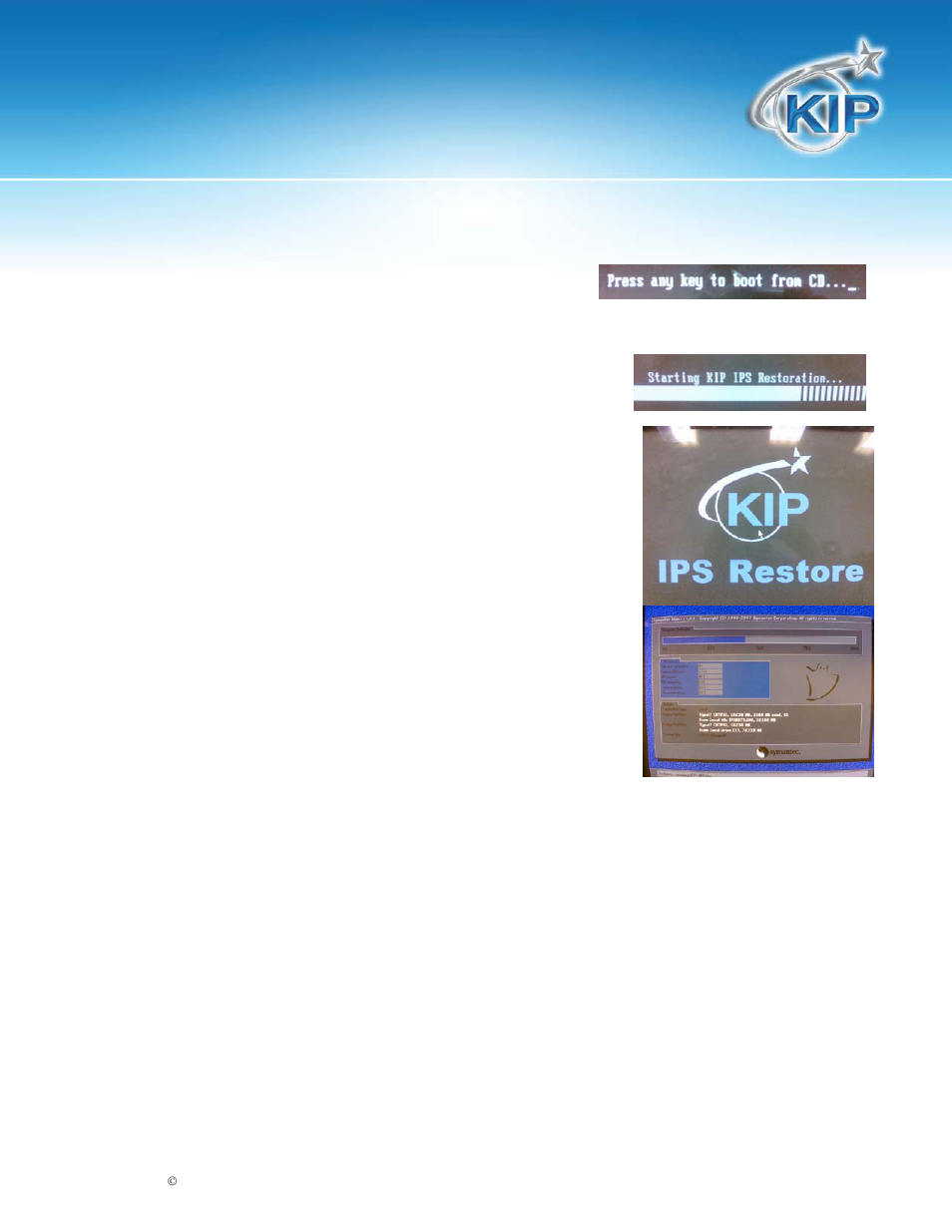 Kip restore/ghosting procedure | Konica Minolta KIP 7700 User Manual | Page 4 / 12