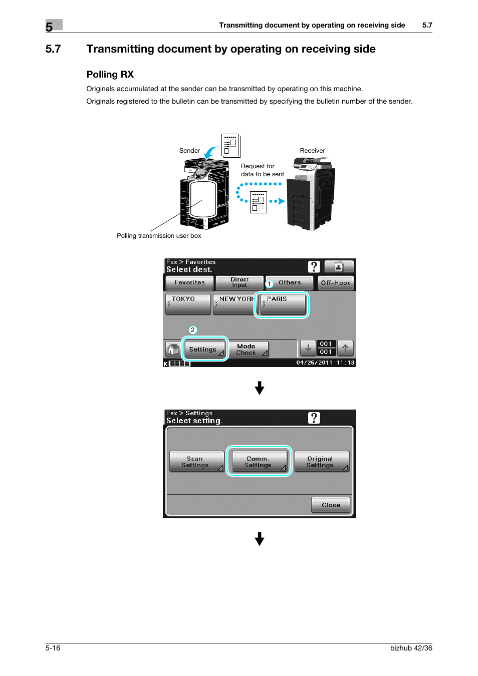 Polling rx | Konica Minolta bizhub 36 User Manual | Page 130 / 182