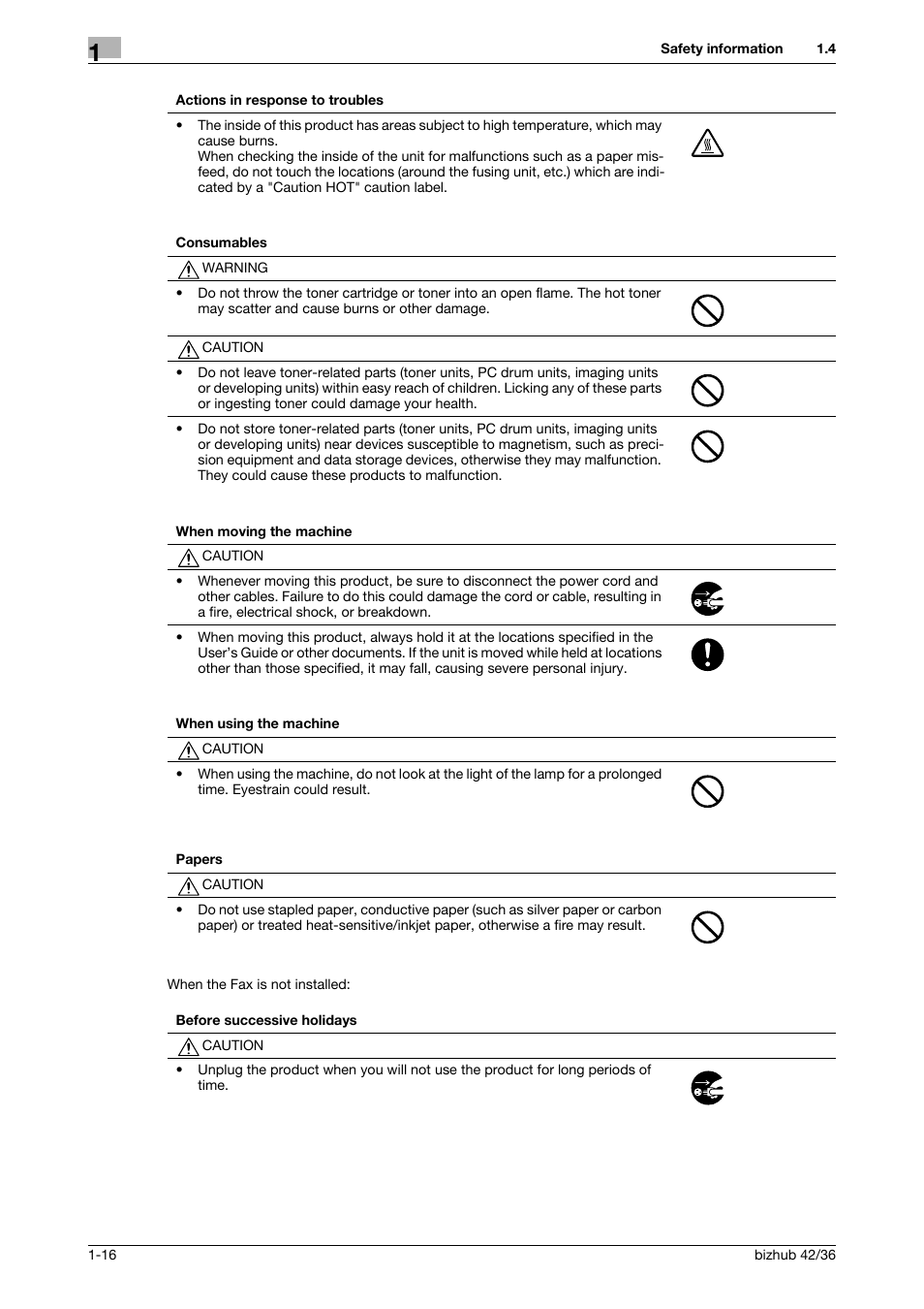 Konica Minolta bizhub 36 User Manual | Page 22 / 182