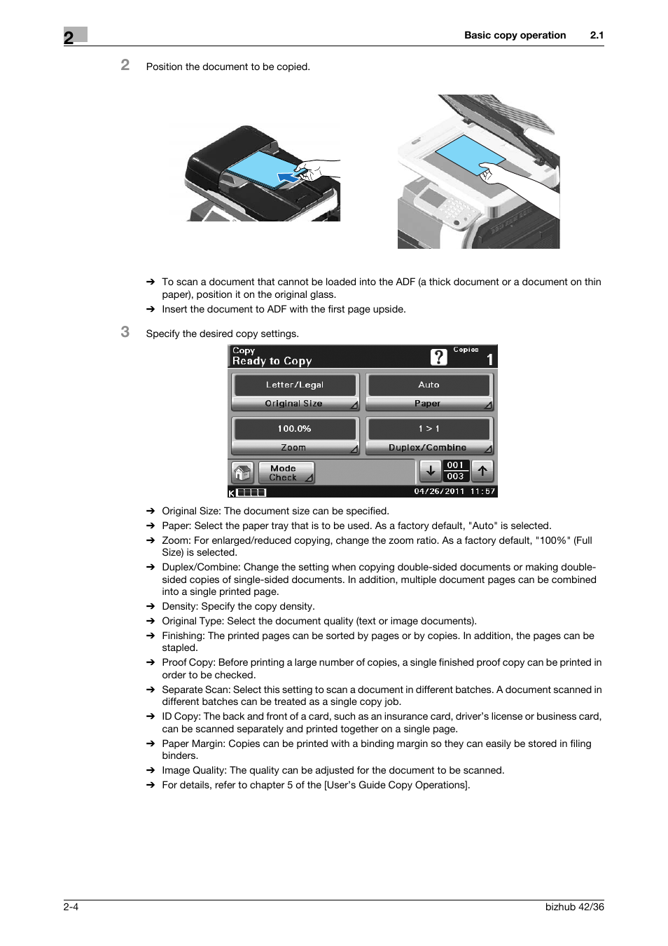 Konica Minolta bizhub 36 User Manual | Page 64 / 182