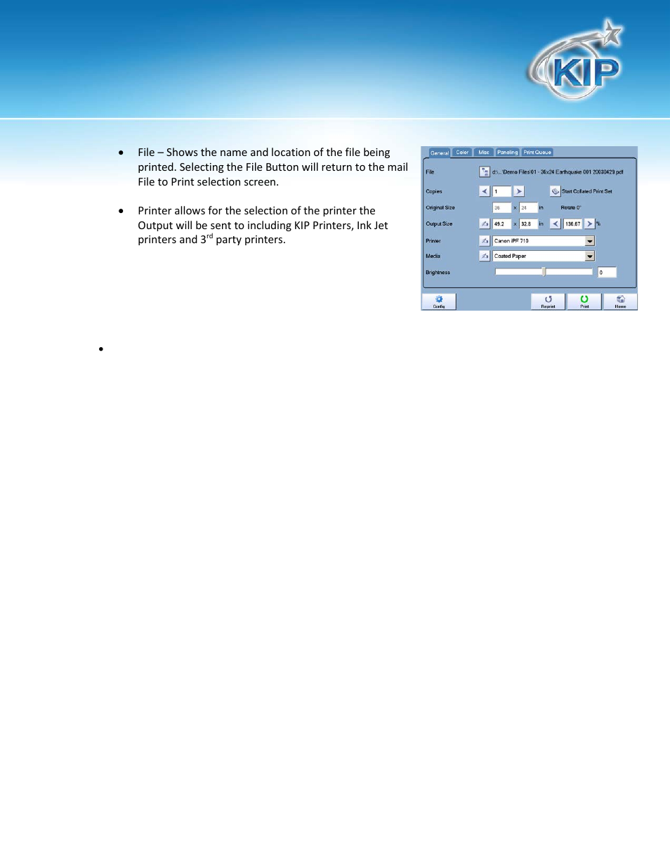 General tab, Kip cloud apps | Konica Minolta KIP 9900 User Manual | Page 11 / 23