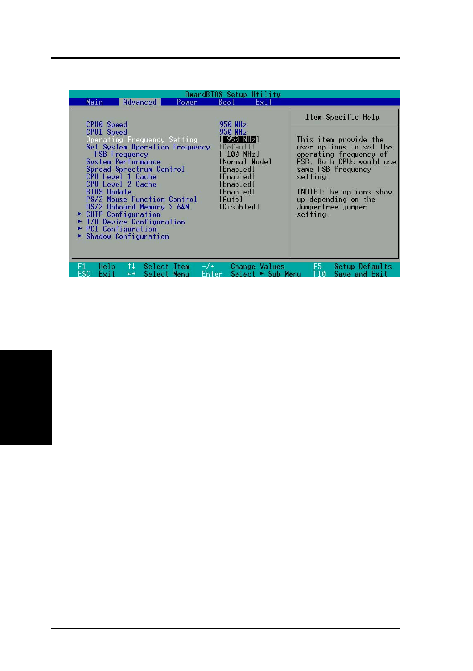 Bios setup, 4 advanced menu | Asus A7M266-D User Manual | Page 54 / 98