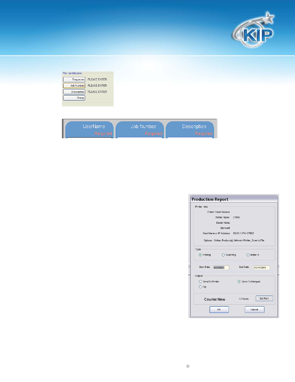 Generating reports in kip print, Reports - printing, Kip print | Konica Minolta KIP Color 80 User Manual | Page 51 / 59