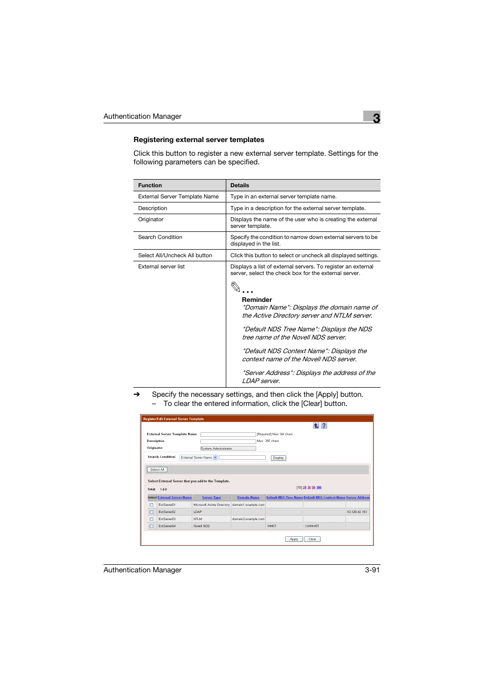 Registering external server templates, Registering external server templates -91 | Konica Minolta bizhub C284e User Manual | Page 108 / 189