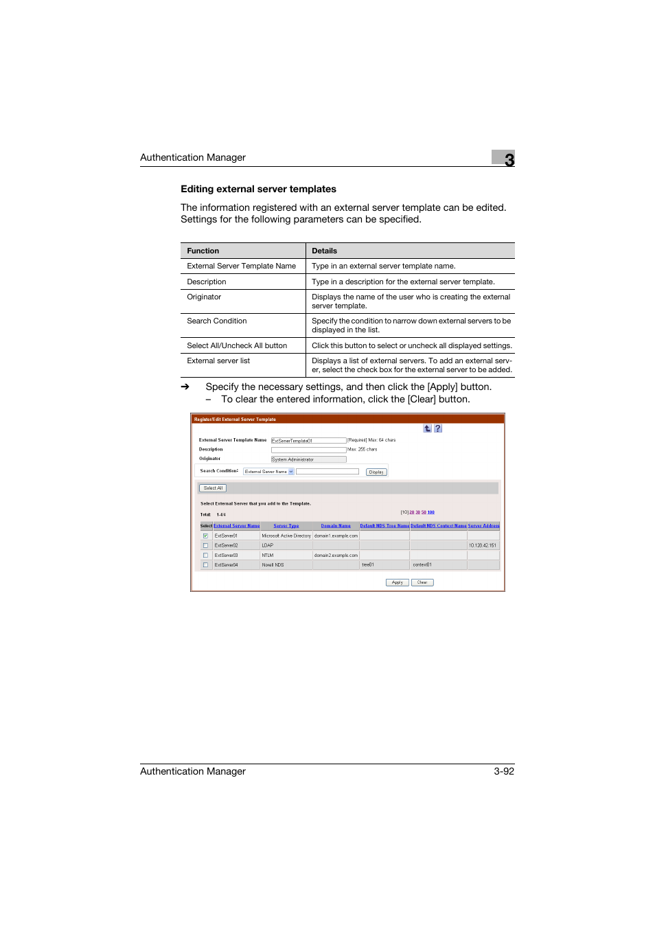 Editing external server templates, Editing external server templates -92 | Konica Minolta bizhub C284e User Manual | Page 109 / 189