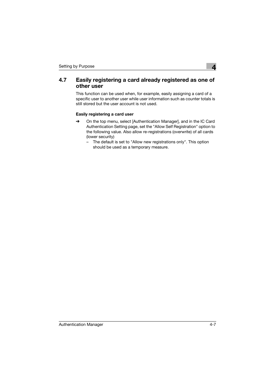 Easily registering a card user, Easily registering a card user -7 | Konica Minolta bizhub C284e User Manual | Page 181 / 189