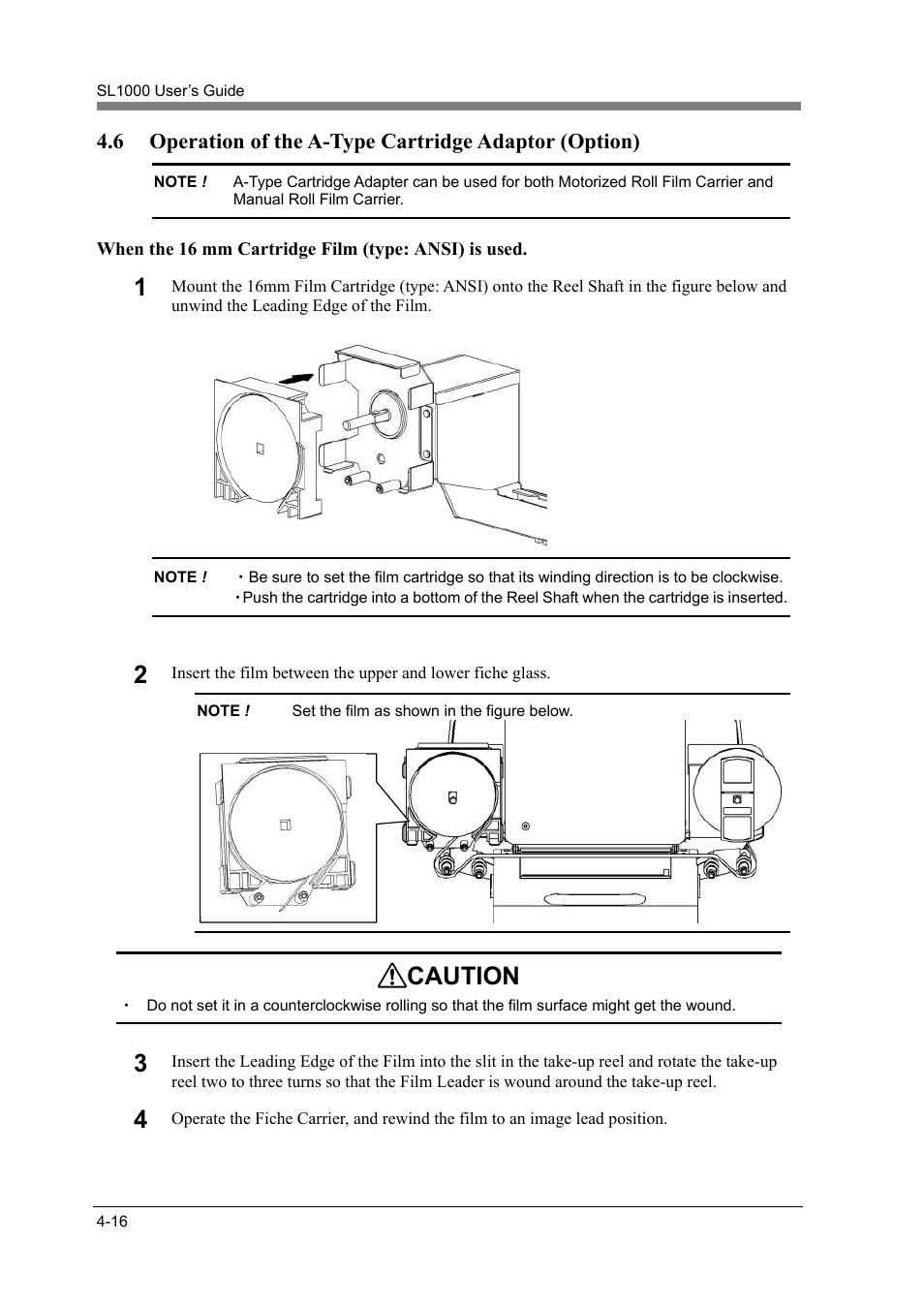 Caution | Konica Minolta SL1000 User Manual | Page 108 / 130