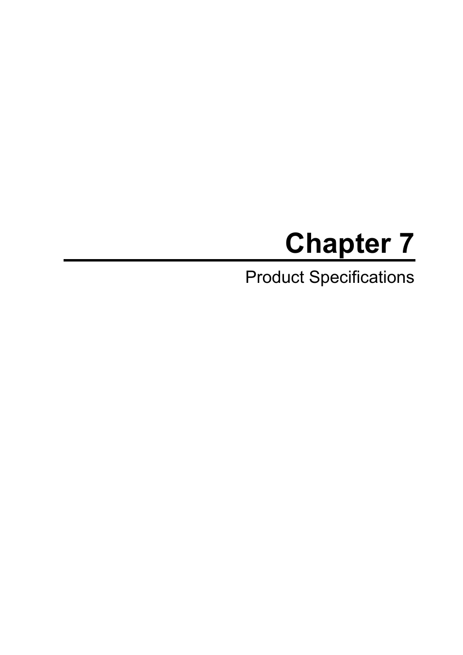 Chapter 7 product specifications, Product specifications -1, Chapter 7 | Product specifications | Konica Minolta SL1000 User Manual | Page 125 / 130