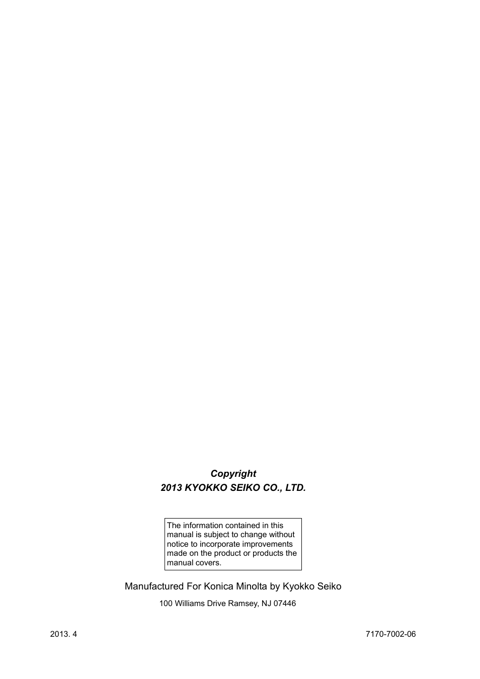 Konica Minolta SL1000 User Manual | Page 130 / 130