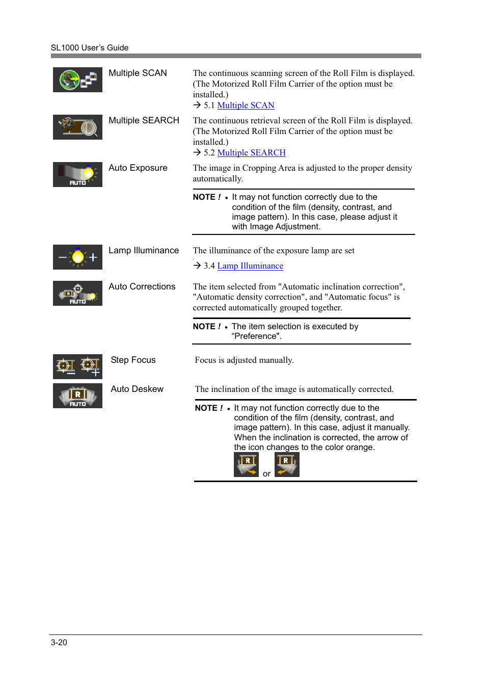 Konica Minolta SL1000 User Manual | Page 46 / 130