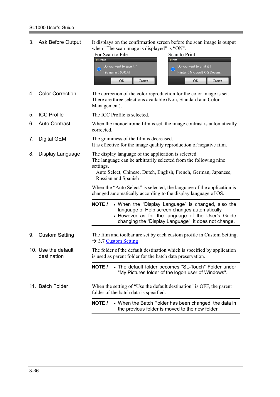 Konica Minolta SL1000 User Manual | Page 62 / 130