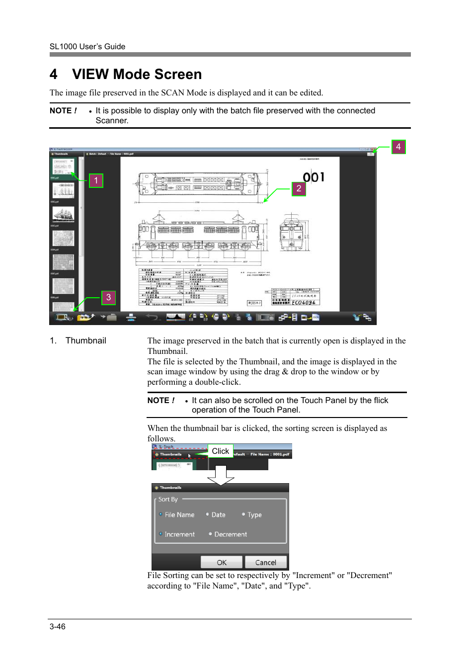 4 view mode screen, View mode screen -46 | Konica Minolta SL1000 User Manual | Page 72 / 130