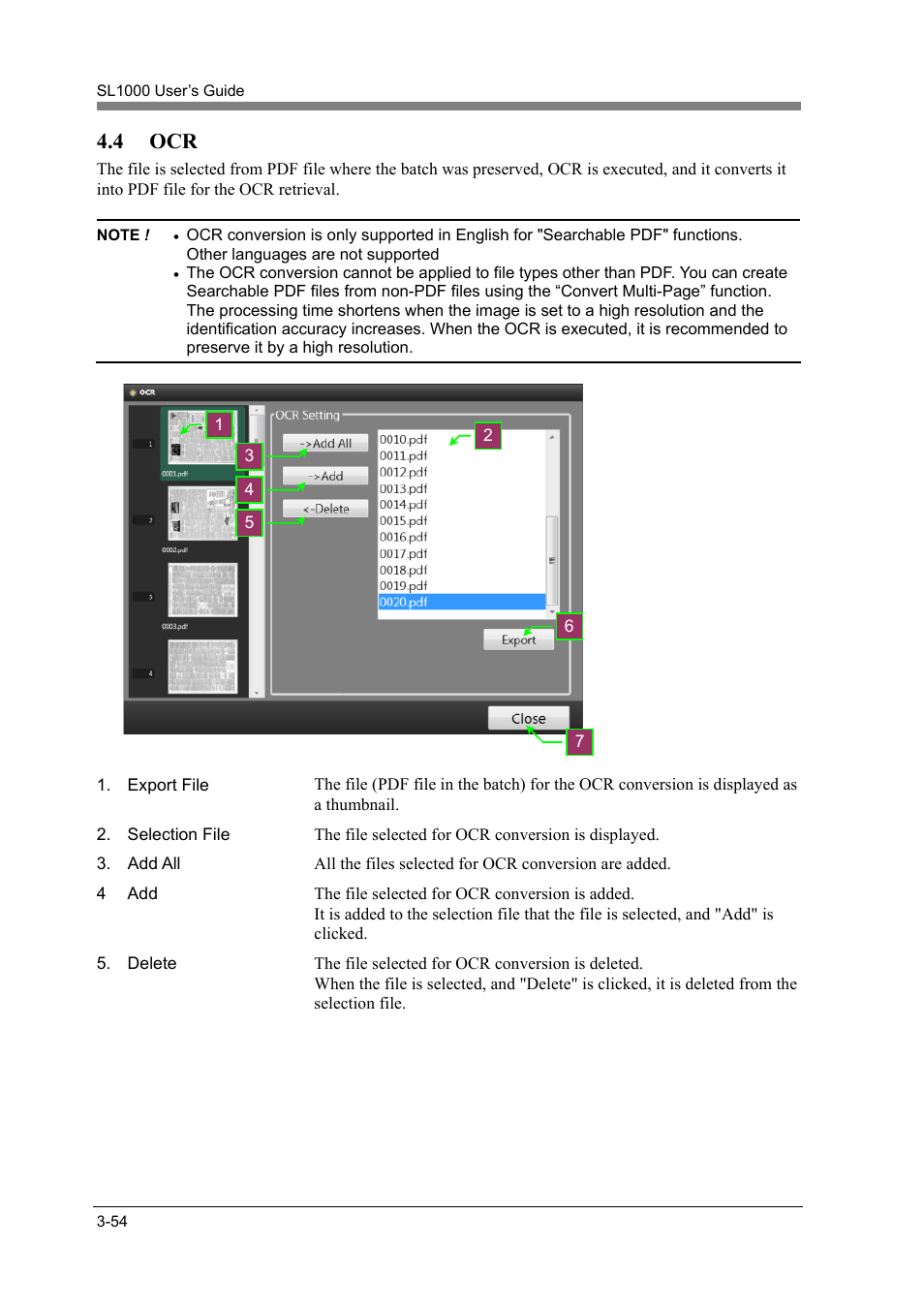 4 ocr, Ocr -54 | Konica Minolta SL1000 User Manual | Page 80 / 130