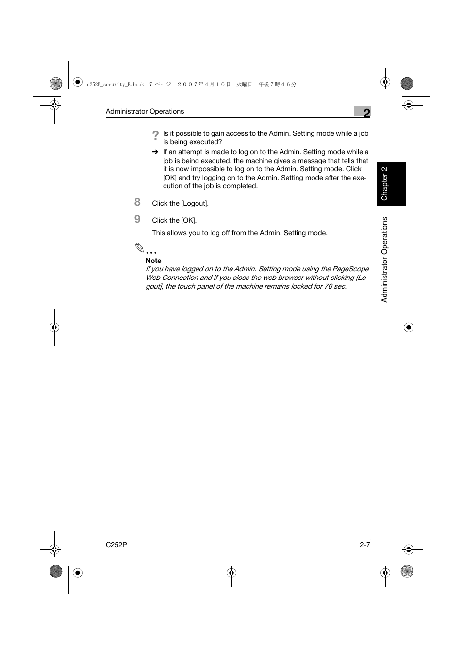 Konica Minolta bizhub C252P User Manual | Page 24 / 108