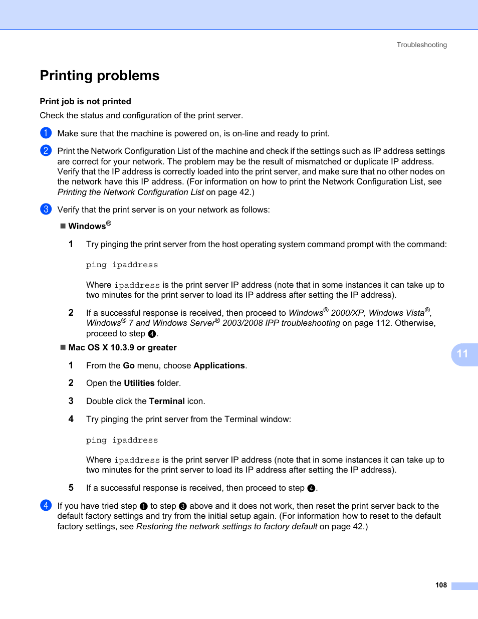 Printing problems | Konica Minolta bizhub 20 User Manual | Page 115 / 145