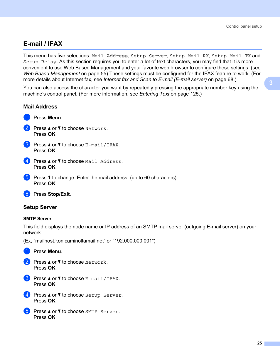 E-mail / ifax | Konica Minolta bizhub 20 User Manual | Page 32 / 145