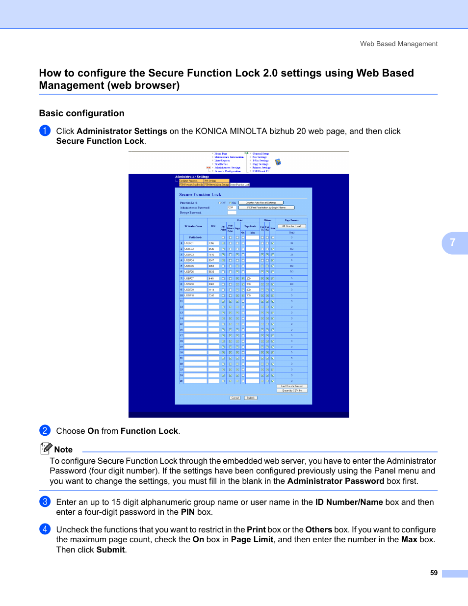 Web browser) | Konica Minolta bizhub 20 User Manual | Page 66 / 145