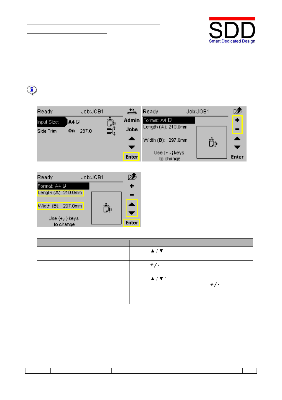 6 paper input size setup, Aper, Nput | Etup, Operating the str (continued) | Konica Minolta bizhub PRESS 2250P User Manual | Page 15 / 30