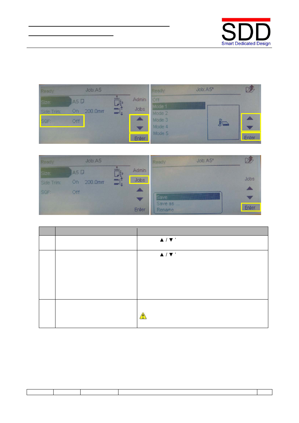 8 squarefold module (sfm), sqf on / off, Quare, Odule | Sfm), Operating the str (continued) | Konica Minolta bizhub PRESS 2250P User Manual | Page 17 / 30