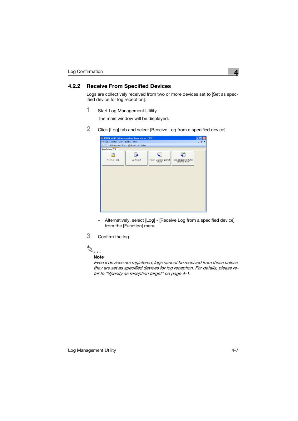 2 receive from specified devices, Receive from specified devices -7 | Konica Minolta magicolor 8650 User Manual | Page 23 / 56