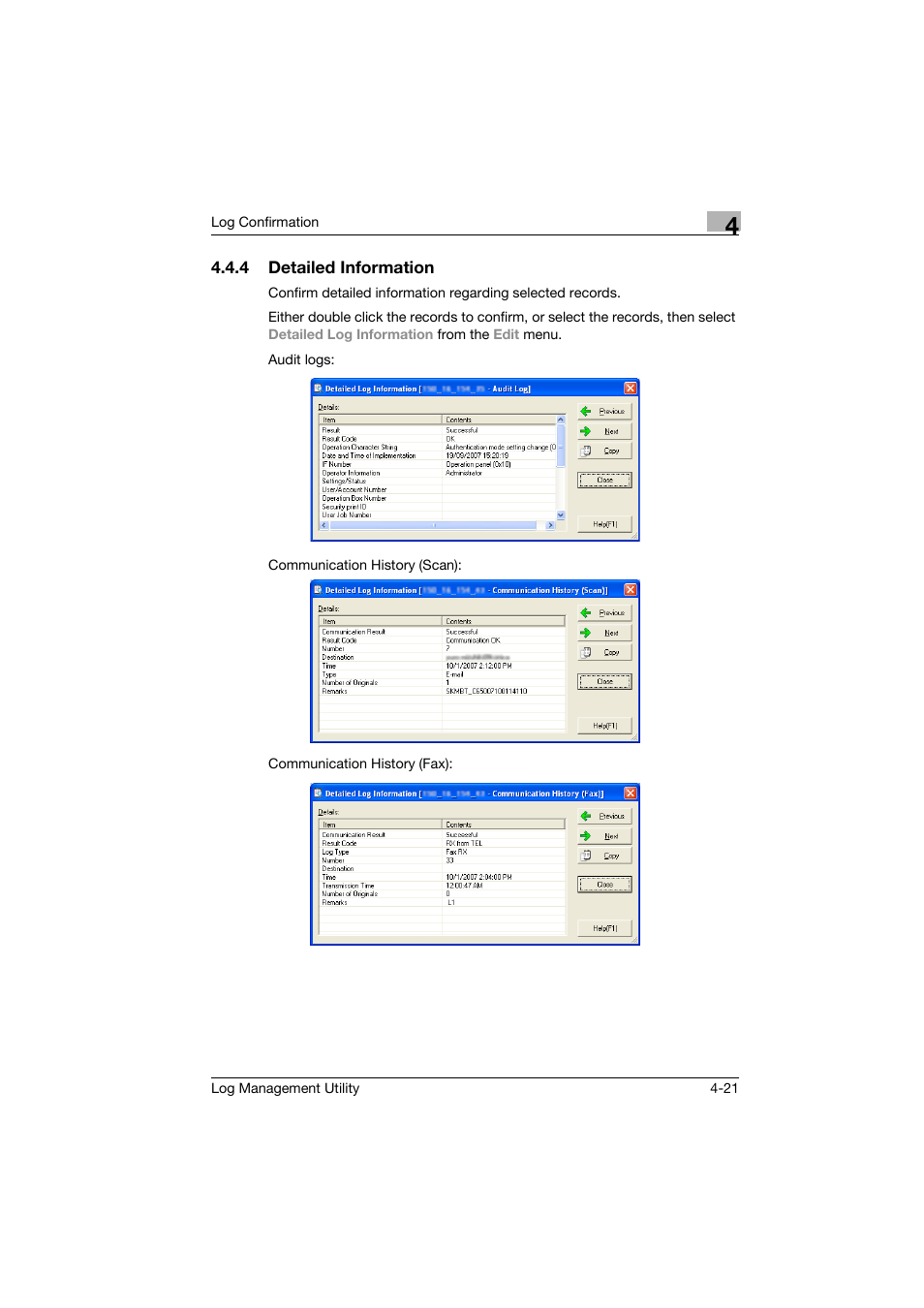 4 detailed information, Detailed information -21 | Konica Minolta magicolor 8650 User Manual | Page 37 / 56
