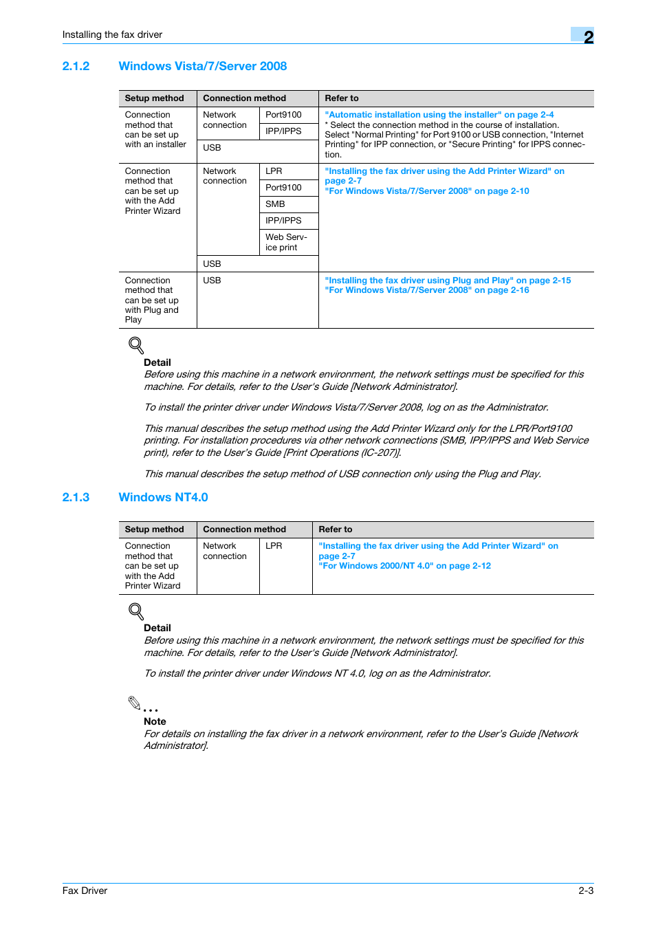 2 windows vista/7/server 2008, 3 windows nt4.0, Windows vista/7/server 2008 -3 | Windows nt4.0 -3 | Konica Minolta bizhub 421 User Manual | Page 14 / 67