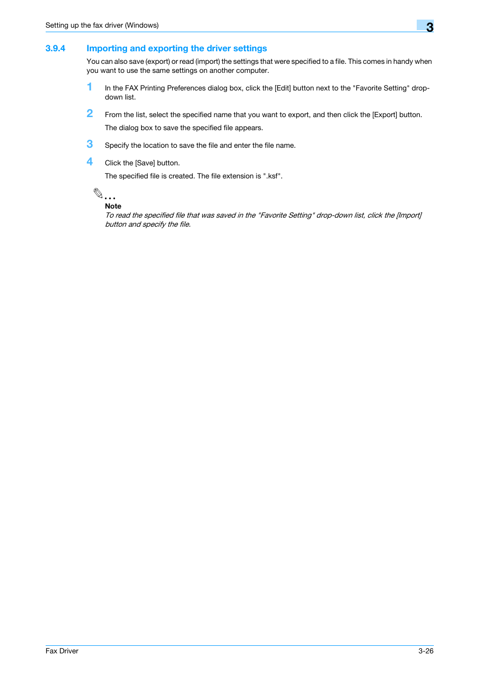 4 importing and exporting the driver settings, Importing and exporting the driver settings -26 | Konica Minolta bizhub 421 User Manual | Page 57 / 67