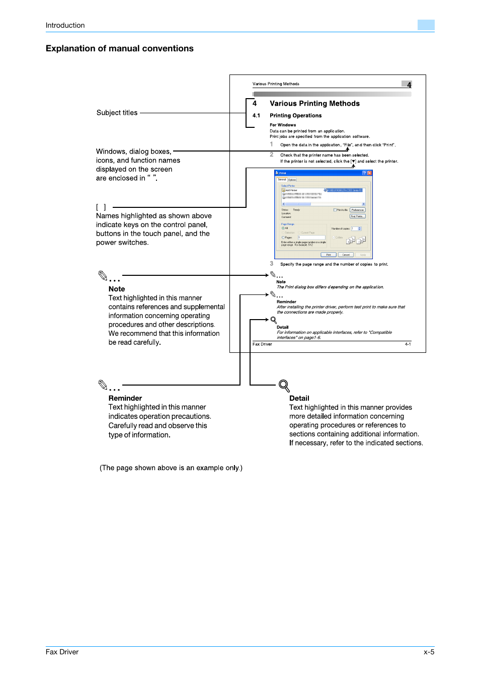 Explanation of manual conventions | Konica Minolta bizhub 421 User Manual | Page 6 / 67