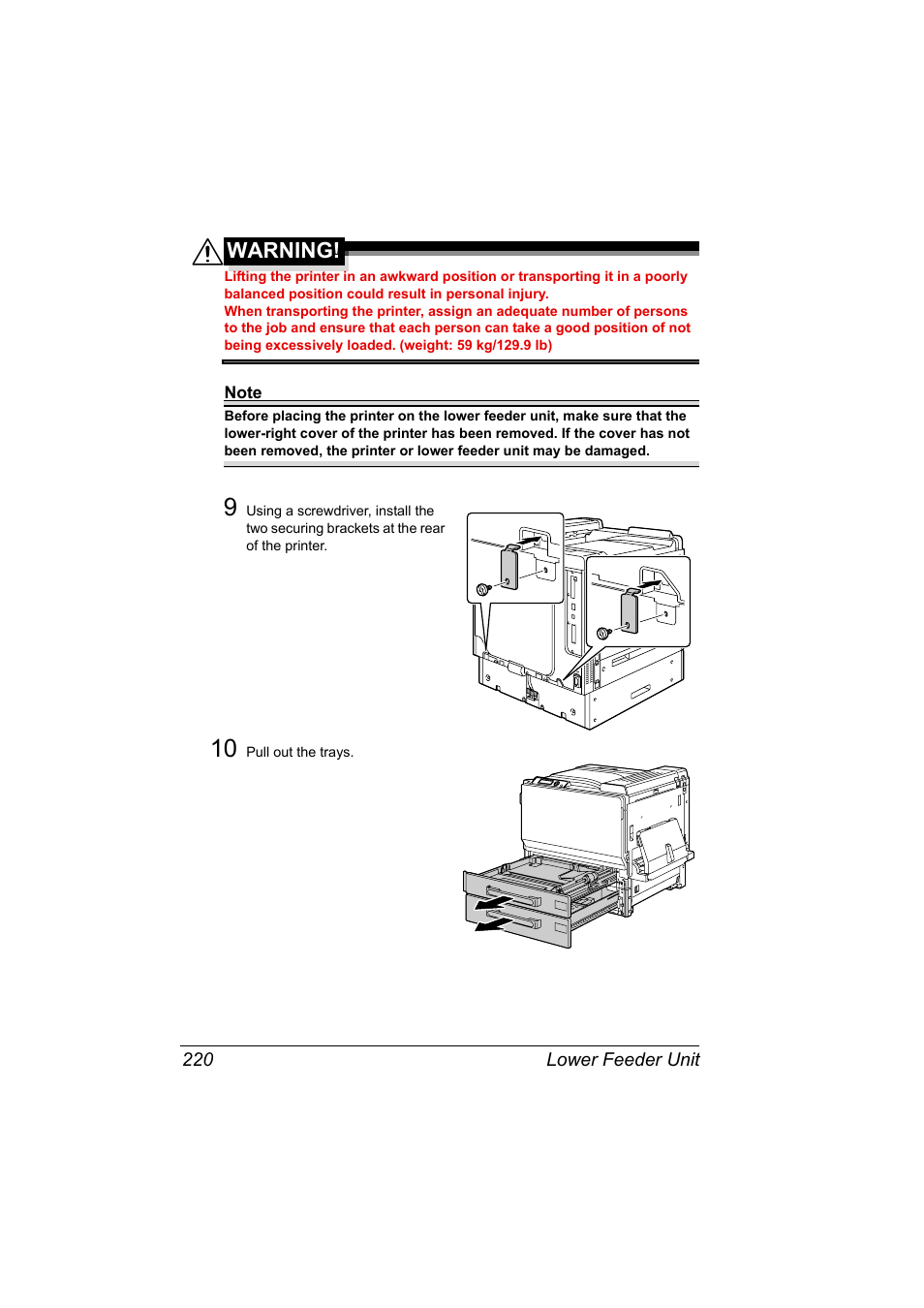 Warning | Konica Minolta magicolor 7450 grafx User Manual | Page 234 / 254