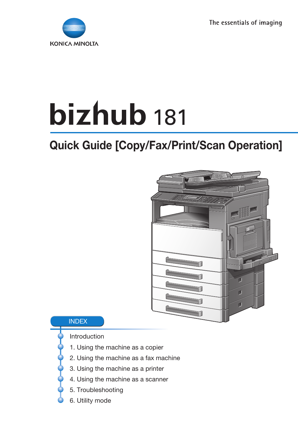 Konica Minolta bizhub 181 User Manual | 144 pages